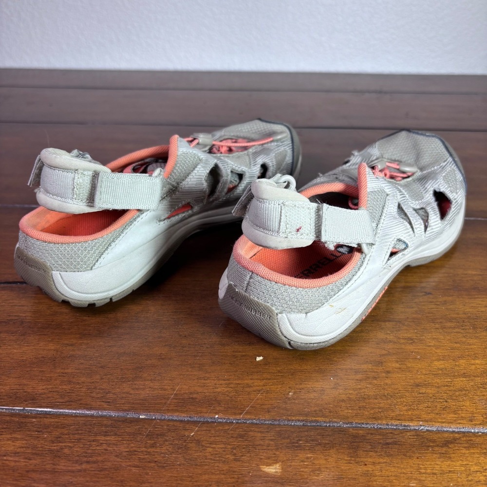 Merrell All Out Blaze Sieve Sandals Womens 7 Grey Coral Water Hiking Shoes J3439